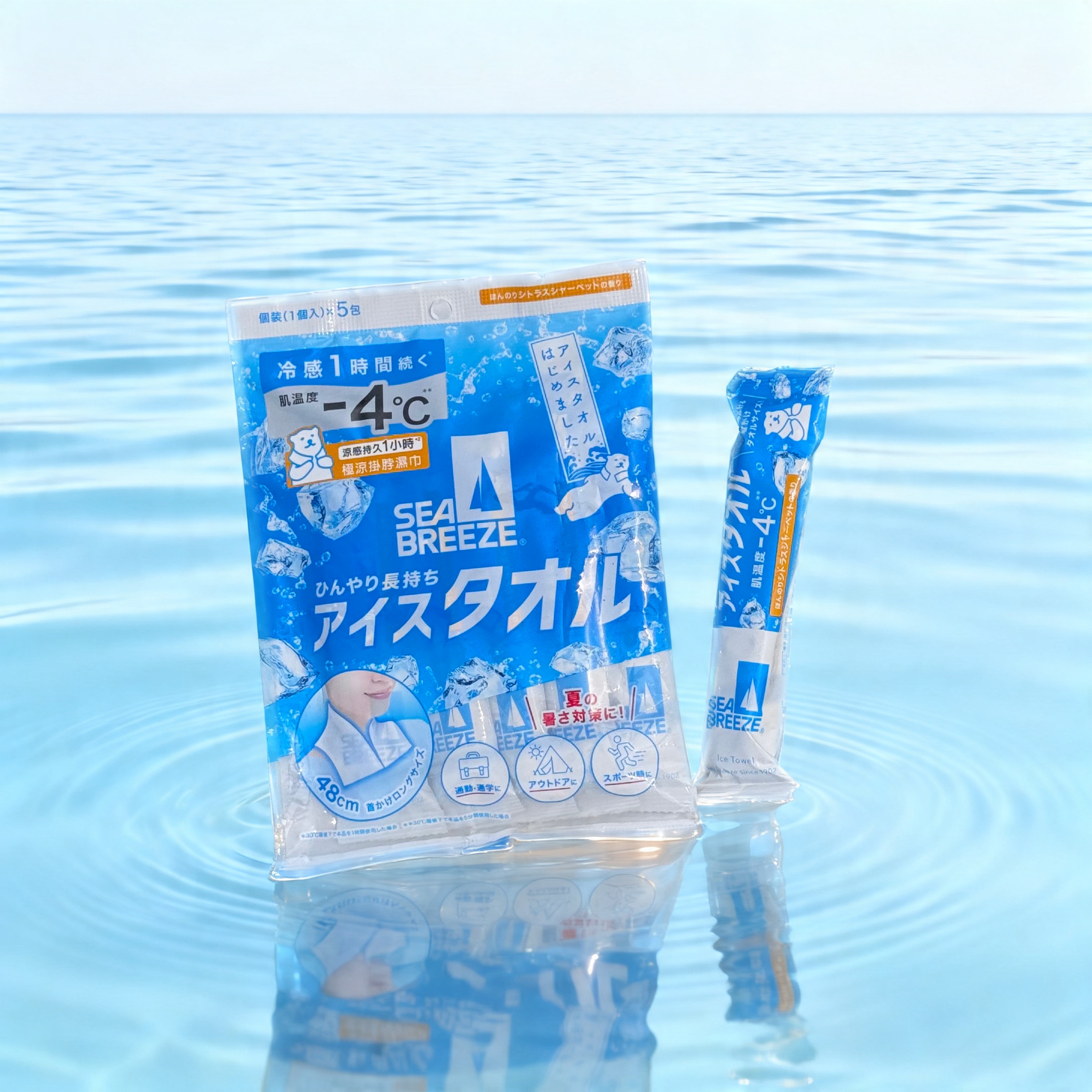 SEA BREEZE極涼掛脖濕巾 